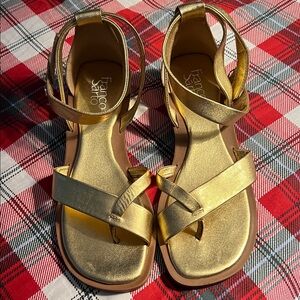 Franco Sarto Metallic Gold Sandals